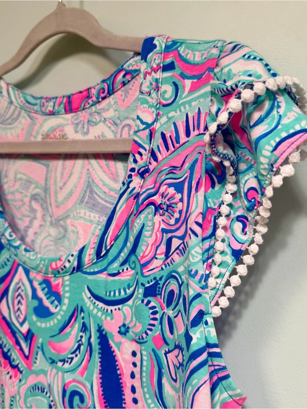 Lilly Pulitzer Brigitte 100% cotton Dress in Living The Dream, size Large - Picture 3 of 7